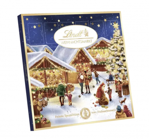 SET Lindt Teddy 128g + Lindt Weihnachtsmarkt 115g Adventskalenders НАБОР Адвент-календарей Lindt 2024: "Teddy", 24 сладких сюрприза, 128грамм + "Рождественская ярмарка", 24 конфеты, 19см х 19см, 115 грамм
