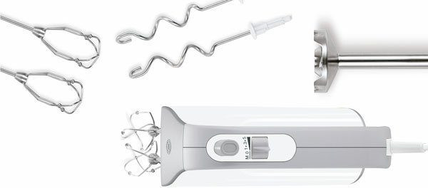BOSCH BOSCH Handmixer MFQ4075DE Handmixer weiss/silber, 550 W  Ручной миксер BOSCH MFQ4075DE ручной миксер белый/серебристый, 550 Вт