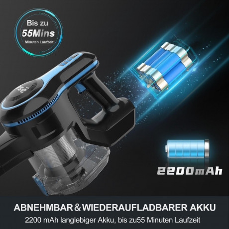 TASVAC TASVAC Akku-Hand-und Stielstaubsauger N5T, 250,00 W, Akku Staubsauger, 25KPa, 250W, Akku Staubsauger, 55 Minuten, 1.2L  Беспроводной ручной и стержневой пылесос TASVAC N5T, 250,00 Вт, беспроводной пылесос, 25 кПа, 250 Вт, беспроводной пылесос, 55 м