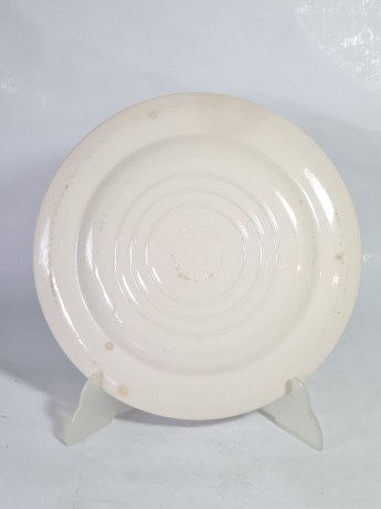 Тарелки винтажные English Ironstone, бело-голубая керамика, 4 шт x 24,5 x 2 см, Англия, 1986г.