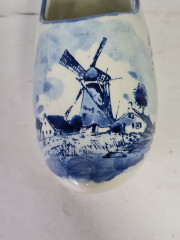 Фигурка винтажная Delft Blue Holland &quot;Башмачок с мельницей&quot;, фарфор, 6 x 16 x 8 см, Нидерланды, 1960-1970гг.