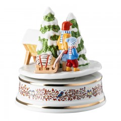 Hutschenreuther Hutschenreuther Jahresartikel Weihnachten 2021 Spieluhr XXL 'Weihnachtsgaben' - limitiert auf 499 Stuck d: 15,5 cm / h: 16 cm Ежегодная статья Hutschenreuther Рождественская музыкальная шкатулка 2021 XXL «Рождественские подарки» - лимитиро