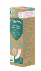Carefree  Slipeinlagen Organic Cotton Long 24 St, Карефри Ежедневные прокладки из органического хлопка Long 24шт, 1 упаковка (24 штуки)