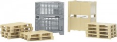 Bruder BRUDER 02415 Logistik-Set Paletten und Korbe 1:16 BRUDER 02415 логистический набор поддоны и корзины 1:16