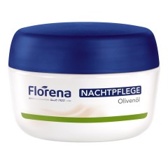 Florena 24h Feuchtigkeit Nachtpflege Olivenöl Флорена Ночной крем для лица с Оливковым маслом, 50 мл