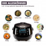 Reishunger Reishunger Reiskocher Digitaler Reiskocher  Dampfgarer, 860 W, Timer- und Warmhaltefunktion, 7-Kochphasen-Technologie, LED-Display Grau mit Kochbuch Рисоварка Reishunger цифровая рисоварка-пароварка, 860 Вт, таймер и функция поддержания тепла,