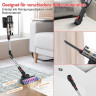 7Magic 7Magic Akku-Hand-und Stielstaubsauger, 450 W, 30000 Pa Starke Saugleistung, Laufzeit max. 60min, Faltbarer Staubsauger, 6-stufiges HEPA Filtrierung, LED Anti-Tangle Elektroburste, Abnehmbarer Akku, Wandhalterung, fur Tierhaare/Fussboden/Teppiche, 0