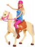 Mattel Barbie Pferd mit Puppe (blond) Лошадка Барби с куклой (блондинка)