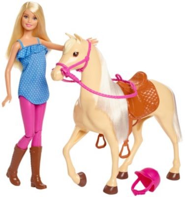 Mattel Barbie Pferd mit Puppe (blond) Лошадка Барби с куклой (блондинка)