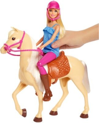 Mattel Barbie Pferd mit Puppe (blond) Лошадка Барби с куклой (блондинка)