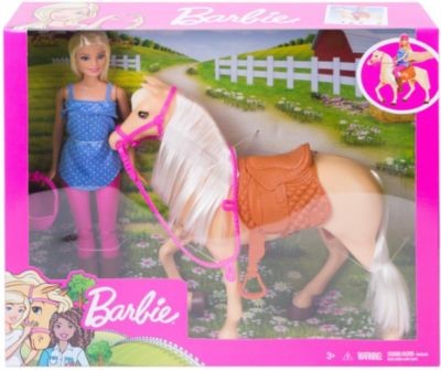 Mattel Barbie Pferd mit Puppe (blond) Лошадка Барби с куклой (блондинка)