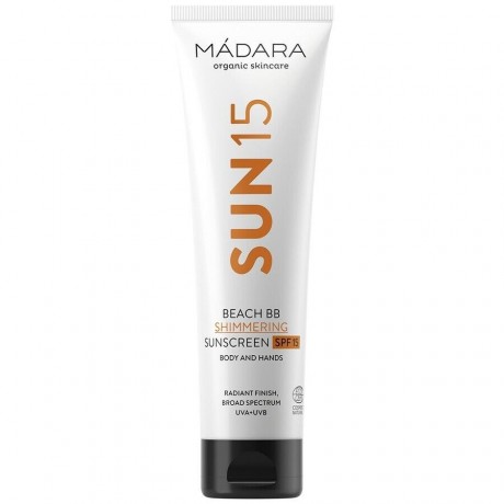 MADARA Beach BB Shimmering Sunscreen  Пляжный мерцающий солнцезащитный крем BB