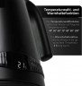JUNG JUNG Wasserkocher ADLER AD1295B Wasserkocher mit Temperatureinstellung Digital Kettle, 1.7 l, 2200 W, Edelstahl LCD Display 360° Basis, Wasserkessel Wasser kochen Kettle  Чайник JUNG ADLER AD1295B чайник с регулировкой температуры, цифровой чайник, 1