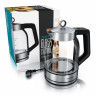 Arendo Arendo Wasserkocher, 1,7 l, 2000 W, Glas  Edelstahl, Temperatureinstellung, 360° Basis, Warmhaltefunktion  Чайник Arendo, 1,7 л, 2000 Вт, стекло нержавеющая сталь, регулировка температуры, подставка на 360°, функция поддержания тепла