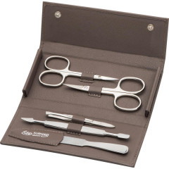 ERBE Druckknopfetui, 5-teilig, Taupe  Футляр с кнопками, 5 шт., серо-коричневый