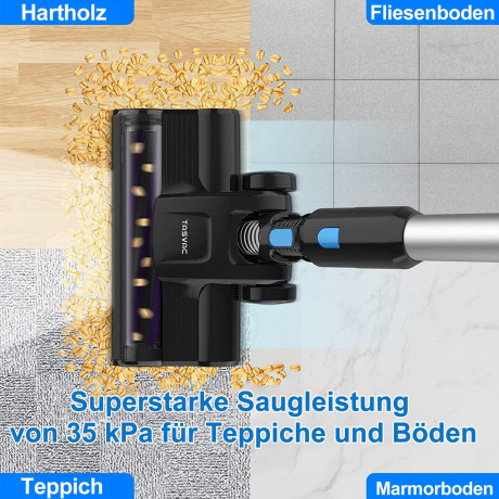 TASVAC TASVAC Akku-Hand-und Stielstaubsauger S8, 6-in-1 Kabellos, 26KPa Starke Saugleistung,8-Zellen Abnehmbarer  Беспроводной ручной пылесос TASVAC S8, беспроводной 6-в-1, мощность всасывания 26 кПа, съемный 8-элементный