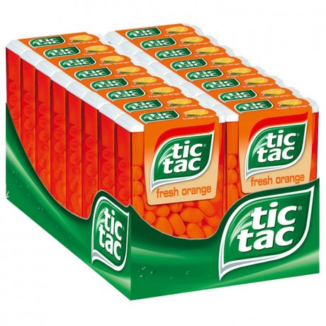 Ferrero Tic Tac 100er Erdbeere Ферреро Конфеты Тик-Так Апельсин, Коробка 16 шт.x 49 г