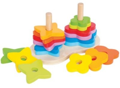 HAPE Regenbogen Steckspiel 19tlg. Игровой плагин Rainbow 19 шт.