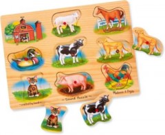 Melissa  Doug Soundpuzzle aus Holz Деревянный звуковой пазл