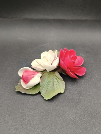 Статуэтка винтажная The Franklin Mint "Роза York & Lancaster", фарфор, 14 х 5 см, Италия, 1985 год.