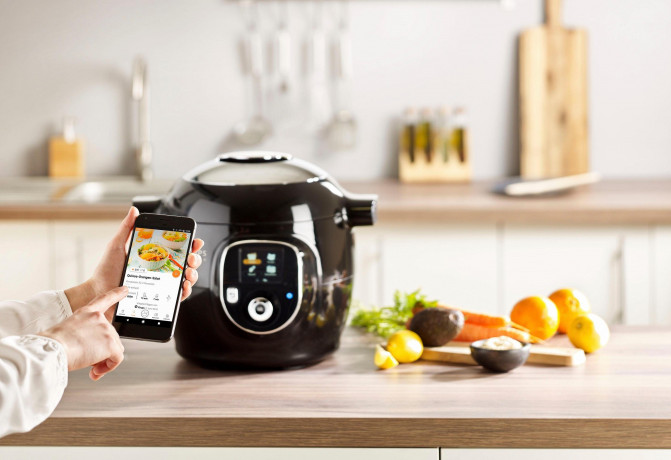 Krups Krups Multikocher CZ7158 Cook4Me+ Connect, 1600 W, 6 l Schussel, elektr. Schnellkochtopf, 150 vorprogrammierte Rezepte, 4L Kapazitat Мультиварка Krups CZ7158 Cook4Me+ Connect, 1600 Вт, чаша 6 л, электрическая. Скороварка, 150 запрограммированных ре