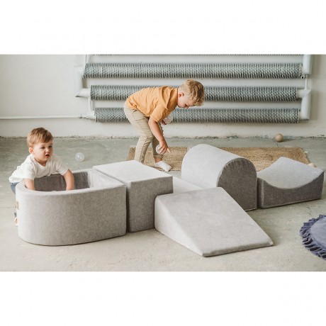 MeowBaby Spielplatz Aus Schaumstoff mit Ballebad 200x45cm\/100 Balle Hindernislaufen fur Kinder Детская пенная площадка с бассейном 200х45см/полоса препятствий на 100 шаров для детей