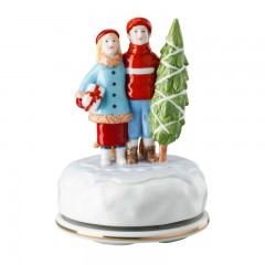 Hutschenreuther Hutschenreuther Jahresartikel Weihnachten 2021 Spieluhr gross 'Weihnachtsgaben' - limitiert auf 999 Stuck d: 12 cm / h: 16 cm Ежегодная статья Hutschenreuther Рождественская музыкальная шкатулка 2021 г., большая «Рождественские подарки» -