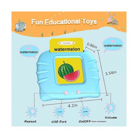 Vicabo Lernspielzeug Lernkarten Sprechende Flash-Karten Baby Kinder Spielzeug Lernspiele fur Kinder Развивающие игрушки Флэш-карты Говорящие флеш-карты Детские игрушки Развивающие игры для детей