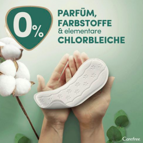 Carefree Slipeinlagen Organic Cotton Long 24 St, Карефри Ежедневные прокладки из органического хлопка Long 24шт, 5 упаковок (120 штук)