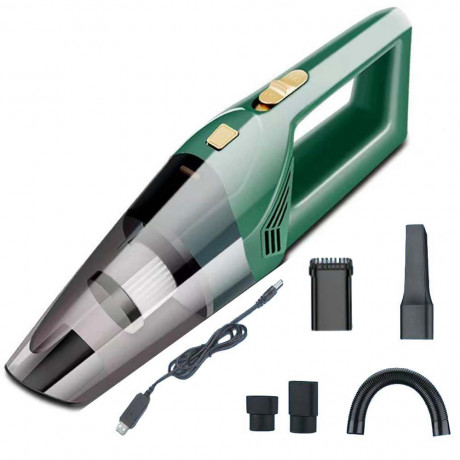 TUABUR TUABUR Akku-Handstaubsauger Kabelloser, wiederaufladbarer tragbarer Handstaubsauger mit, Geeignet fur Autos, Wohnungen und Buros Grun Беспроводной ручной пылесос TUABUR, беспроводной перезаряжаемый портативный ручной пылесос, подходит для автомобил