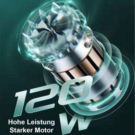 TUABUR TUABUR Akku-Handstaubsauger Kabelloser, wiederaufladbarer tragbarer Handstaubsauger mit, Geeignet fur Autos, Wohnungen und Buros Grun Беспроводной ручной пылесос TUABUR, беспроводной перезаряжаемый портативный ручной пылесос, подходит для автомобил