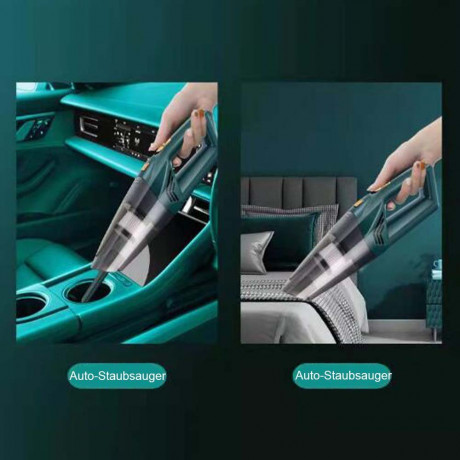 TUABUR TUABUR Akku-Handstaubsauger Kabelloser, wiederaufladbarer tragbarer Handstaubsauger mit, Geeignet fur Autos, Wohnungen und Buros Grun Беспроводной ручной пылесос TUABUR, беспроводной перезаряжаемый портативный ручной пылесос, подходит для автомобил