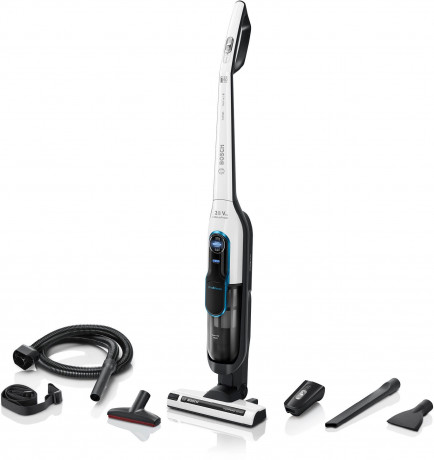 BOSCH BOSCH Akku-Stielstaubsauger Athlet BKH86SIL1, ProSilence 28V, beutellos, extra leise, inkl. Zubehor-Set, 60 Min. Laufzeit  Беспроводной пылесос BOSCH Athlet BKH86SIL1, ProSilence 28 В, без мешка, очен тихий, включая набор аксессуаров, время работы 6
