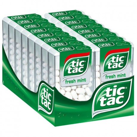 Ferrero Tic Tac 100er Fresh Mint Ферреро Конфеты Тик-Так Мята, Коробка 16 шт.x 49 г