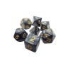 dice4friends 7-tlg. RPG Wurfelset: Pearl Black 7 шт. Набор игральных костей RPG: жемчужно-черный