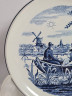 Тарелка декоративная винтажная Delft / Boch "Влюбленная пара в лодке", фарфор, 16.5 см, Нидерланды, 1970-80гг.