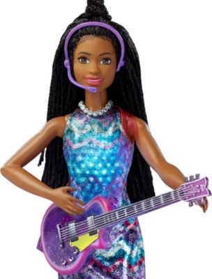 Mattel Barbie Big City Dreams Brooklyn Sangerin Puppe mit leuchtendem Kleid und Musik inkl. Zubehor Кукла Barbie Big City Dreams Brooklyn Singer с светящимся платьем и музыкой включает аксессуары