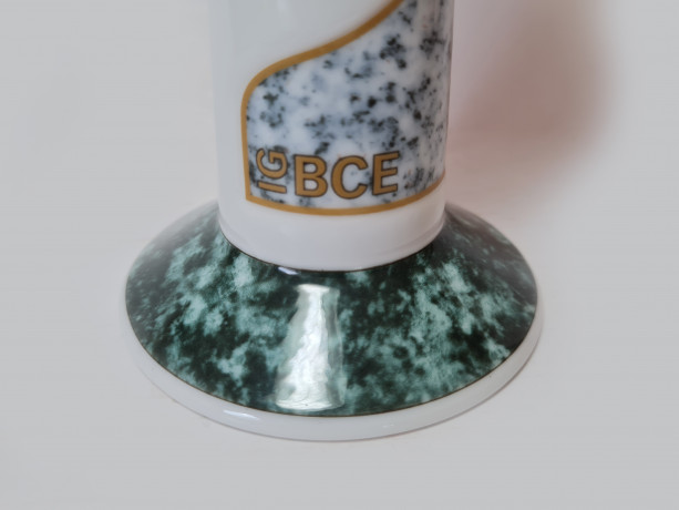 Hutschenreuther IG BCE Подсвечник "Под мрамор", 19,5см x 9,5см, Германия, 1960-70гг.