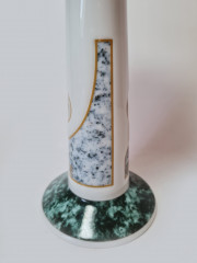 Hutschenreuther IG BCE Подсвечник &quot;Под мрамор&quot;, 19,5см x 9,5см, Германия, 1960-70гг.