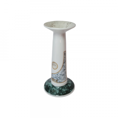 Hutschenreuther IG BCE Подсвечник &quot;Под мрамор&quot;, 19,5см x 9,5см, Германия, 1960-70гг.