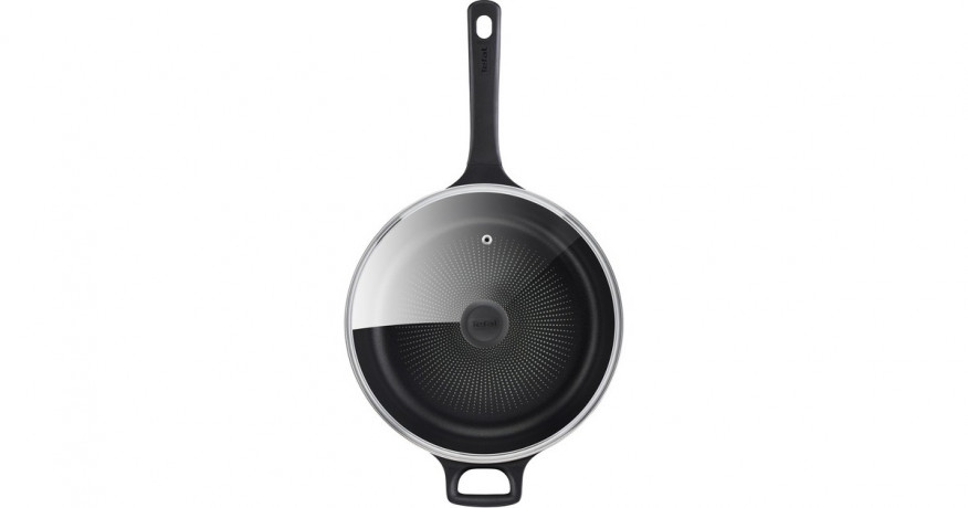 Tefal Tefal Schmorpfanne Trattoria Pro, O 28cm schwarz, mit Glasdeckel  schwarz Сотейник Tefal Trattoria Pro, O 28см, черный, со стеклянной крышкой