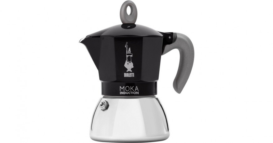 Bialetti Bialetti Moka Induction, Espressomaschine schwarz/silber, 6 Tassen schwarz, silber Bialetti Moka Induction, кофемашина для эспрессо черный/серебристый, 6 чашек