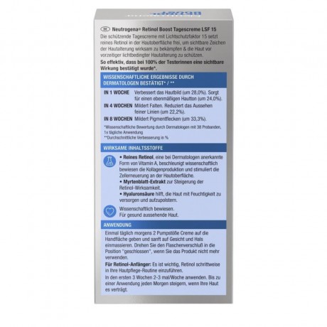 Neutrogena Tagescreme quot;Retinol Boostquot; LSF 15 6er-Pack  Крем дневной &quot;Retinol Boost&quot; SPF 15 6 пакетиков