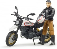 Bruder Scrambler Ducati Desert Sled mit Fahrer Scrambler Ducati Desert Sled с водителем