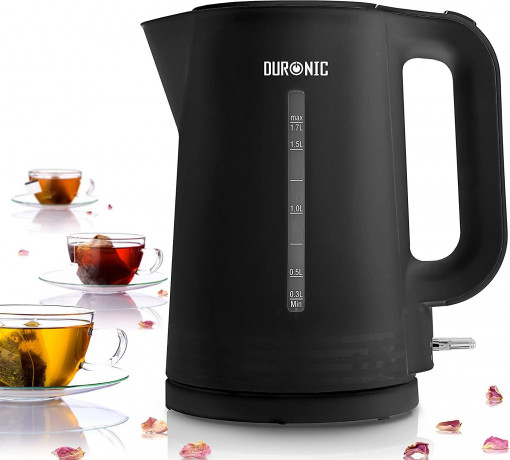 Duronic Duronic Wasserkocher, EK17 BK Wasserkocher, 1,7l Fassungsvermogen, 2200 Watt  Чайник Duronic, чайник EK17 BK, объём 1,7л, 2200 Вт.