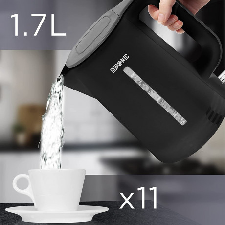 Duronic Duronic Wasserkocher, EK17 BK Wasserkocher, 1,7l Fassungsvermogen, 2200 Watt  Чайник Duronic, чайник EK17 BK, объём 1,7л, 2200 Вт.