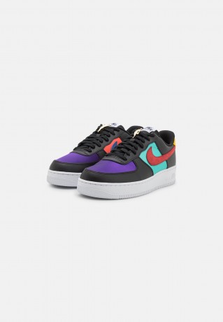 Nike Sportswear AIR FORCE 1 #x27;07 LV8 EMB Sneaker low black/gym red/washed teal/court purple/university gold/mantra orange AIR FORCE 1 #x27;07 LV8 EMB Низкие кроссовки женские черный/спортивный красный/бледно-бирюзовый/коралловый фиолетовый/университетс