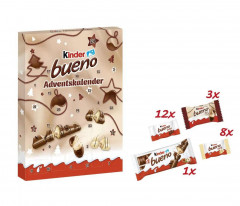 Ferrero Kinder Bueno 2025 Adventskalender, Киндер адвент-календарь, 24 сладких сюрприза, 181 грамм