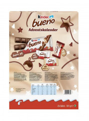 Ferrero Kinder Bueno 2025 Adventskalender, Киндер адвент-календарь, 24 сладких сюрприза, 181 грамм