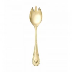 Rosenthal meets Versace Rosenthal Versace Medusa Besteck 14 gramm vergoldet - Feingold 999 Salatgabel gross 22 cm Столовые приборы Rosenthal Versace Medusa 14 грамм с позолотой - золото 999 пробы Вилка для салата большая 22 см